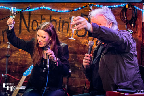 Erja Lyytinen Q&A session with producer Chris Kimsey, toasting the new album - Stolen Hearts