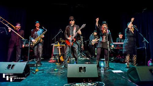 Hitman Blues Band on stage at The Limelight Theatre