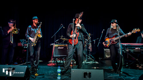 Hitman Blues Band on stage at The Limelight Theatre