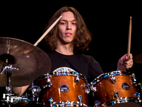 Liam Gray on drums