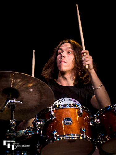 Liam Gray on drums