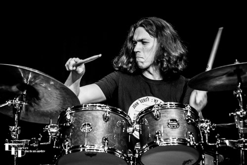 Liam Gray on drums