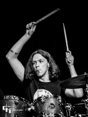 Liam Gray on drums