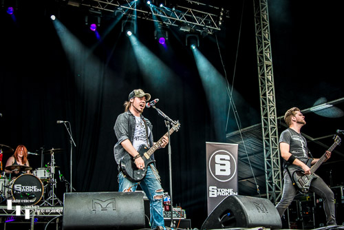 Stone Broken: Rich Moss on vocals & backing guitar, Kieron Conroy on bass