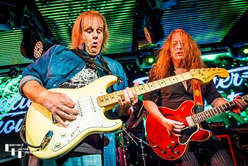 Walter Trout & guest Innes Sibun on stage at Under The Bridge