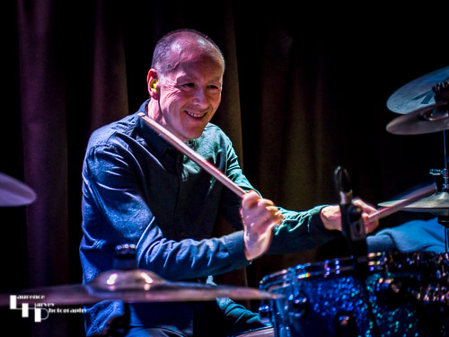 Brian Downey on drums