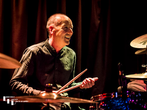 Brian Downey on drums