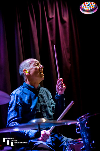 Brian Downey on drums