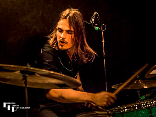 Luka van de Poel on drums