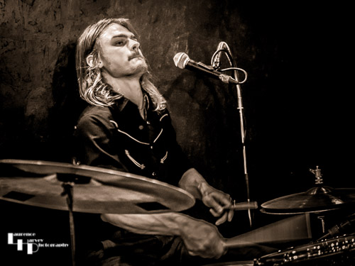 Luka van de Poel on drums