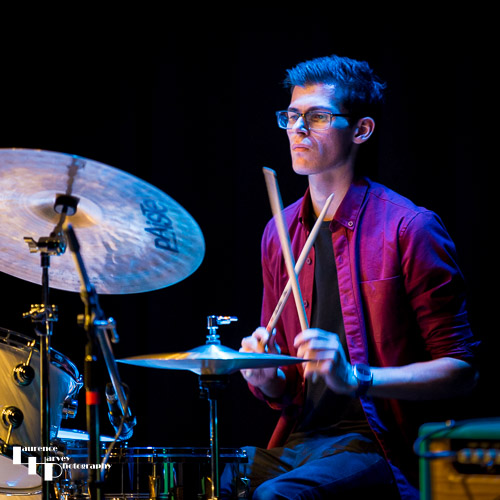 Joel Barford on drums