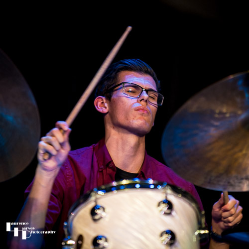 Joel Barford on drums