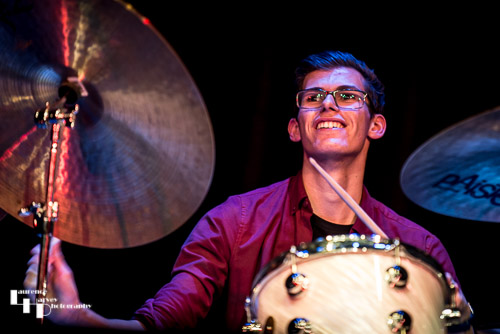 Joel Barford on drums
