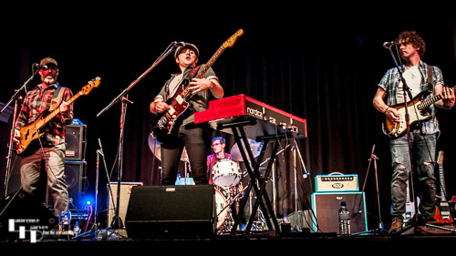 Greg Coulson & his band on stage at The Corn Hall
