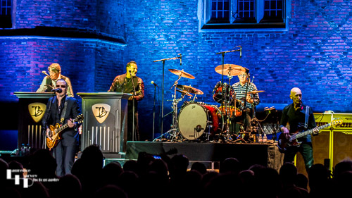 Joe Bonamassa & his band on stage at the Hampton Court Palace Festival