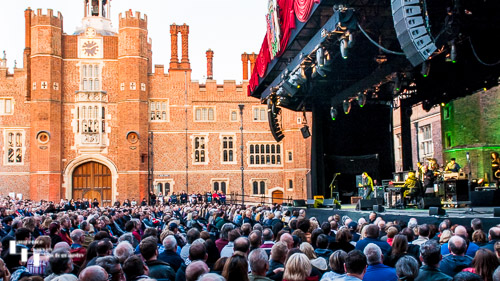 Joe Bonamassa & his band on stage at the Hampton Court Palace Festival