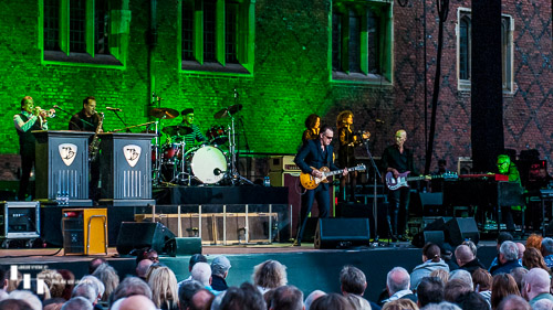 Joe Bonamassa & his band on stage at the Hampton Court Palace Festival