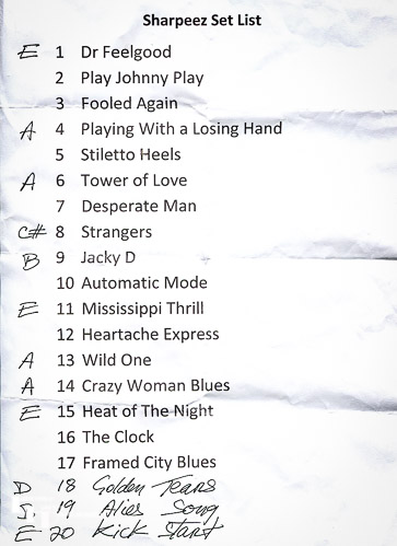 Set list