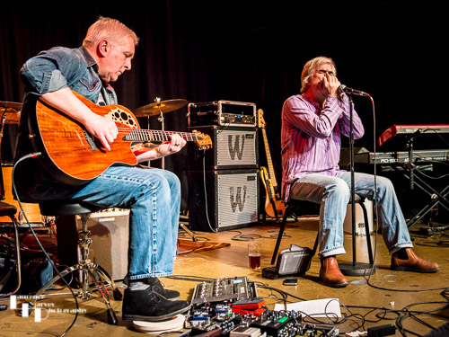 Opening acoustic set - Maxwell & Moore on stage at The Limelight Theatre