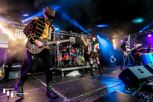 Doris Brendel & her band on stage at Cambridge Rock Festival