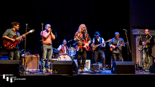 The Dave Thomas Big Blues Band on stage at The Corn Hall