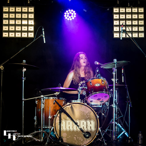 Häxan: Jess Hartley on drums