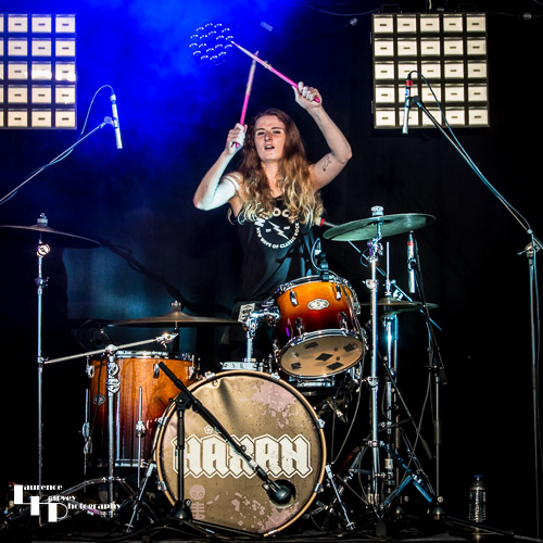 Häxan: Jess Hartley on drums