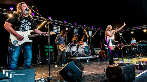 Mostly Autumn on stage at Cambridge Rock Festival