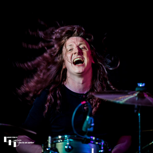 Kev Hickman on drums