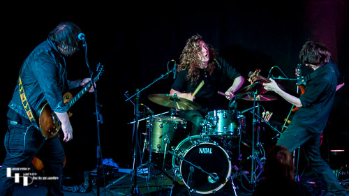 Matt Long & his band on stage at The John Peel Centre