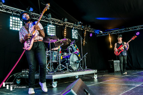 Porcelain Hill on stage at Cambridge Rock Festival