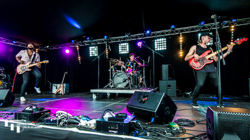 Porcelain Hill on stage at Cambridge Rock Festival