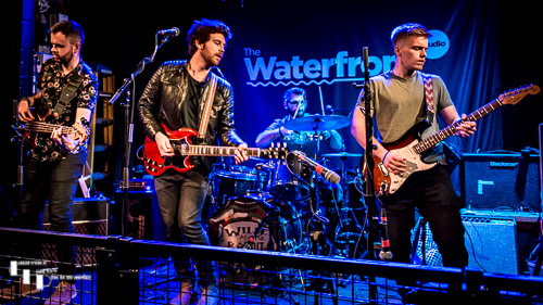 Rainbreakers on stage at The Waterfront