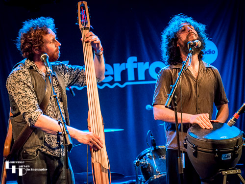 Matt Brooks on electric double bass, Andrew Naumann on drum