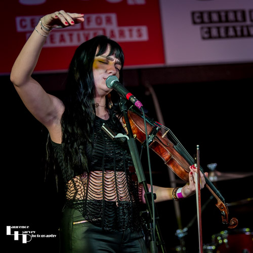 Grace Bond on fiddle & vocals