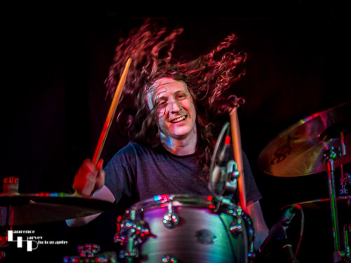 Kev Hickman on drums