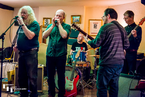 The Journeymen on stage at The Louis Marchesi