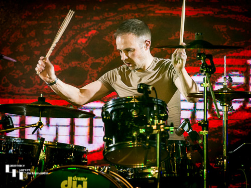 Jon Finnegan on drums