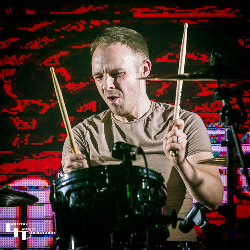 Jon Finnegan on drums