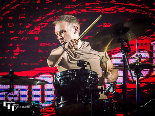Jon Finnegan on drums