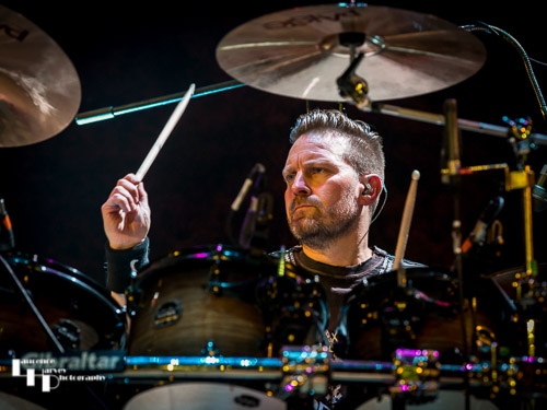 Adam Booth on drums