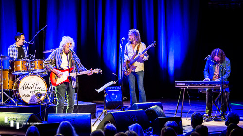 Albert Lee & his band on stage at The Apex