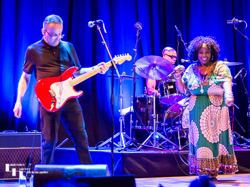 Ruby Turner & her band on stage at The Apex