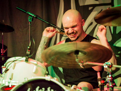 Cam Greenwood on drums