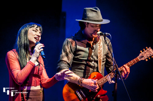 Grace Bond on vocals, Aaron Bond on guitar & vocals