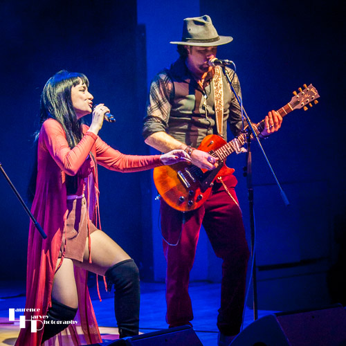 Grace Bond on vocals, Aaron Bond on guitar & vocals