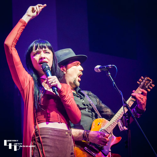 Grace Bond on vocals, Aaron Bond on guitar & vocals