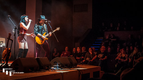 Grace Bond on vocals, Aaron Bond on guitar & vocals