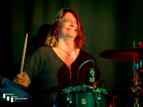 Donna Peters on drums