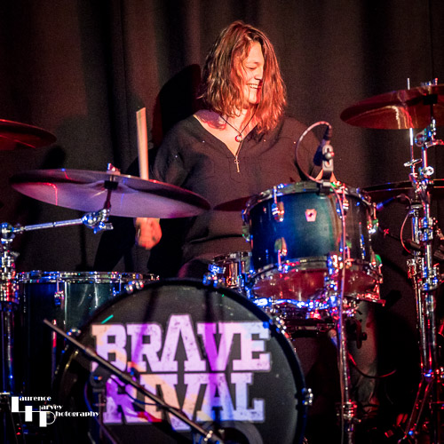 Donna Peters on drums